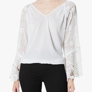 Ramy Brook Women's Long Sleeve Lace Crysta Top